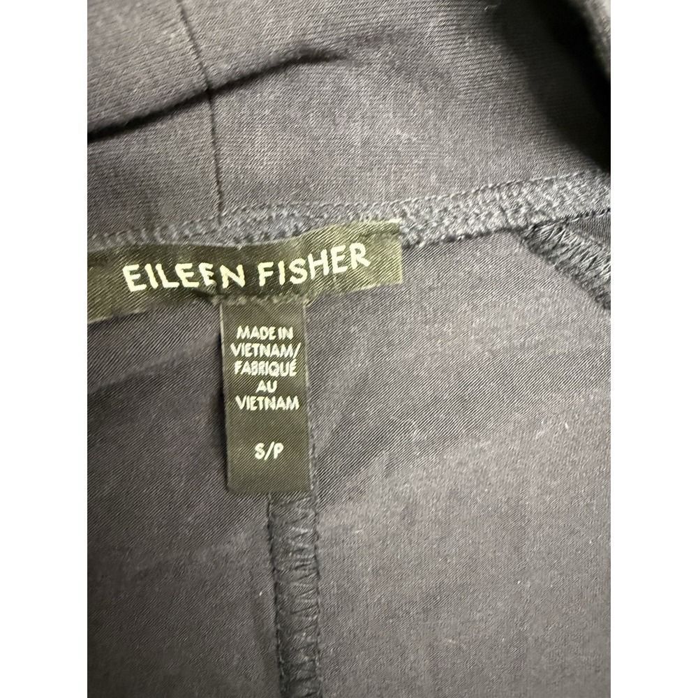 Eileen Fisher Open Front Kimono Knit Cardigan Blue TENCEL™ Pockets Size S - Picture 6 of 10